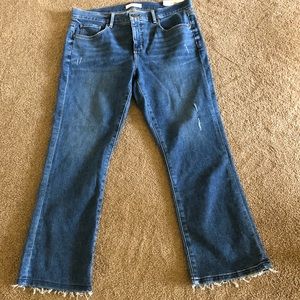 Loft Deconstructed Cropped Jeans